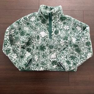 TNA Green and White Fleece Jacket